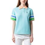 LACOSTE Polo Shirt Women's Turquoise Blue - фото 4