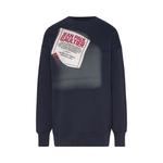 Брюки Jean Paul Gaultier Gaultier Jacquard Label Printed Crewneck, Navy - фото