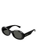 Солнцезащитные очки Symbol Oval, 52 мм Gucci, черный - фото