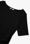 Футболка Koton DRAPED DETAIL , Black - фото 3