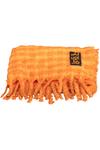 Женский шарф Desigual с вафельной фактурой и логотипом, оранжевый - фото 2