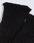 Перчатки Recycled Wool Cable Knit Long Gloves 8 By Yoox, черный - фото 2