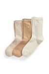 3 пары носков Polo Ralph Lauren, бежевый - фото