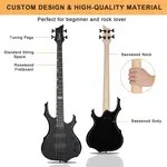 Электрогитара Glarry Black Burning Fire с басовыми звукоснимателями HH - фото 4