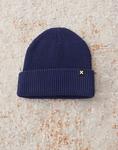 Шапка-бини с логотипом COLLUSION темно-синего цвета - фото 2