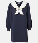 Мини-платье Halina с бантом Rixo, темно-синий - фото