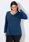 Джемпер Ulla Popken LANGARM BASIC & V-AUSSCHNITT, Dark Blue/Royal Blue - фото 5