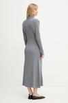 Шерстяное платье Boss, серый - фото 2