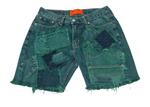 Заплатанные джинсовые шорты зеленого цвета knotWTR - фото 5