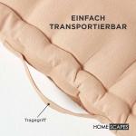 Подушка Homescapes бежевый, 40/40/8 см - фото 5