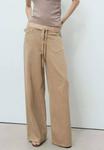 Брюки Mango WIDE WITH BELT, Sand - фото