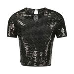 Топ Mugler Tulle Stretch Top Black, черный - фото