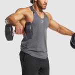 Мужская серая майка Tank GYMSHARK, серый - фото 5