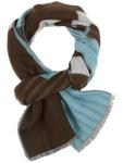 Шарф bugatti, Aqua/Dark brown - фото 3