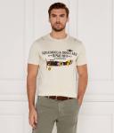 Футболка мужская Aeronautica Militare с принтом, бежевый - фото