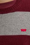 Шерстяной свитер Levi'S, бордовый - фото 5