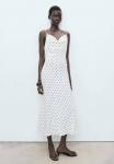 Платье Mango WITH DRAPED NECKLINE, Off-White - фото
