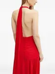 Платье макси с драпировкой и халтернеем Bardot, красный - фото 3