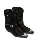 Кожаные ковбойские сапоги текс Pinko, черный - фото 3