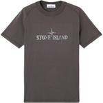 Футболка с принтом логотипа STONE ISLAND, серый - фото 3