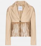 Хлопковый блейзер с бахромой ALAÏA, бежевый - фото