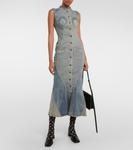 Джинсовое платье макси all over moon Marine Serre, синий - фото 2