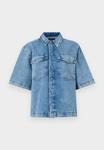Блуза Pieces PCJULIET SHIRT, Medium Blue/Light Blue - фото 5