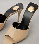 Роми 90 кожаные мюли Saint Laurent, Soft White - фото 5