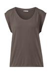 Футболка Street One Basic T-shirt, Braun/Mottled Brown - фото 4