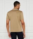 Поло мужское Boss с воротником на молнии, бежевый - фото 3