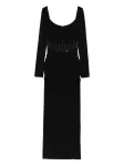 Платье миди с длинными рукавами NISSA, черный - фото