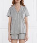 Пижама женская Lauren Ralph Lauren хлопковая с монограммой, серый - фото