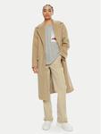 Шерстяное пальто оверсайз 2Ndday, бежевый - фото 2