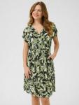 Платье с принтом листьев Jenn KAFFE, Green/Multi - фото 3