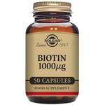Биотин 1000 мкг растительные капсулы, 50 шт., Solgar - фото