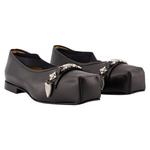 Балетки Aj1343 Toga Pulla кожаные черные VALSTAR - фото 2