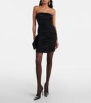 Мини-платье без бретелек Saint Laurent, черный - фото 2