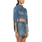 Джинсовая куртка женская голубая PINKO - фото 5