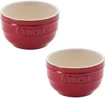 Набор керамических мисок Staub, 2 штуки, 8 см, вишнево-красный - фото 3