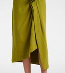 Юбка миди из хлопка со сборками Dries Van Noten, Light Green - фото 5