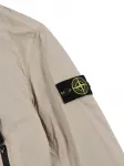 Куртка на молнии с капюшоном Stone Island Junior, бежевый - фото 3
