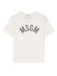 Футболка с логотипом Msgm Kids, белый - фото