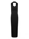 Платье макси CARA на тонких бретелях Cuanna, черный - фото
