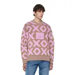 Свитер с интарсией Face Logo Acne Studios, розовый - фото 5