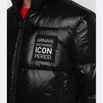 Пуховик стандартного кроя Armani Exchange, черный - фото 4