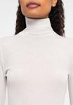 Топ Samsøe Samsøe SONNET T NECK, Pumice Stone/Off-White - фото 6