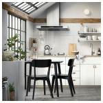 Стол IKEA LISABO, 88х78, черный шпон ясеня - фото 4