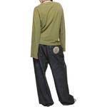 Футболка с принтом логотипа Acne Studios, оливковый - фото 6