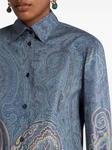 Рубашка с принтом пейсли ETRO, синий - фото 4
