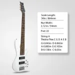 Белый Glarry GIB активная 6-струнная бас-гитара - фото 3